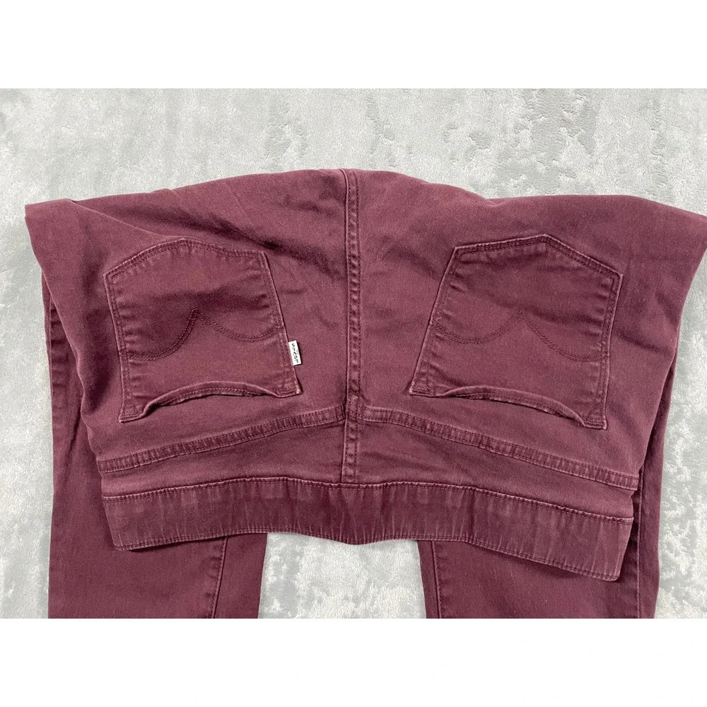 Levis‎ Pull On Jeggings Burgundy Wine Red Skinny Pants Women's Size 12M W31 L32